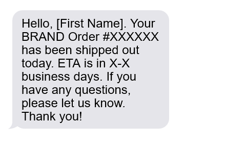 shipping confirmation
