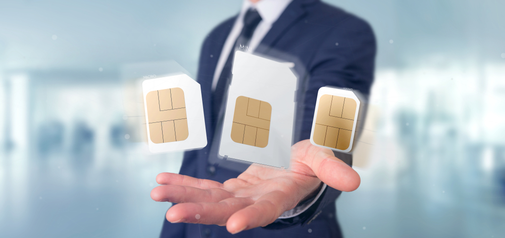 A depiction of SIM Cards.